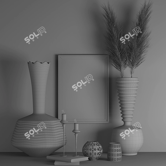 Elegant Decorative 3D Set 3D model image 4