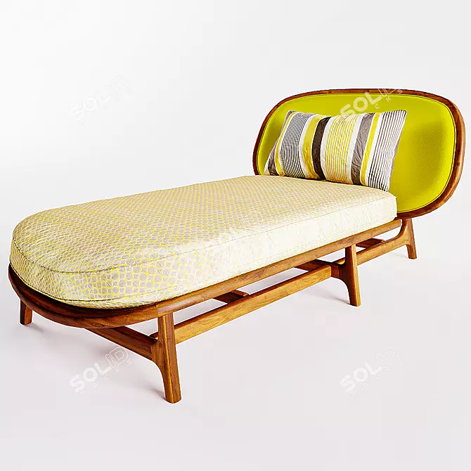 Modern Outdoor Chaise: Tecni Nova Sun Lounger 3D model image 3