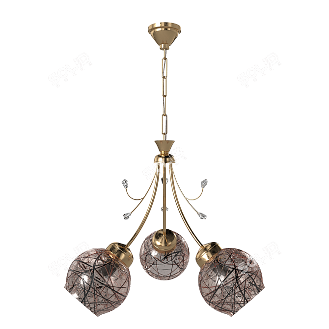 Radiant Elegance Chandelier 3D model image 1