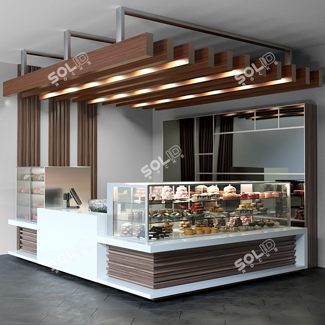 Sweet Treats: Cafe Delights Refrigerator 3D model image 1