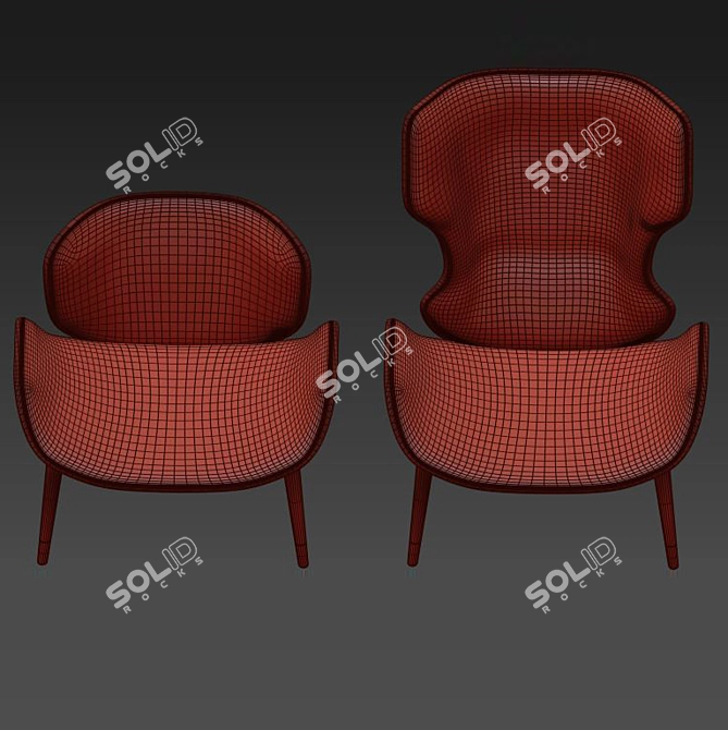 Elegant Jorgen Arm Chair 3D model image 2