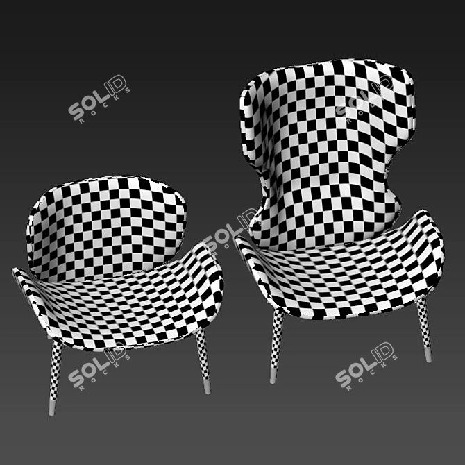 Elegant Jorgen Arm Chair 3D model image 3