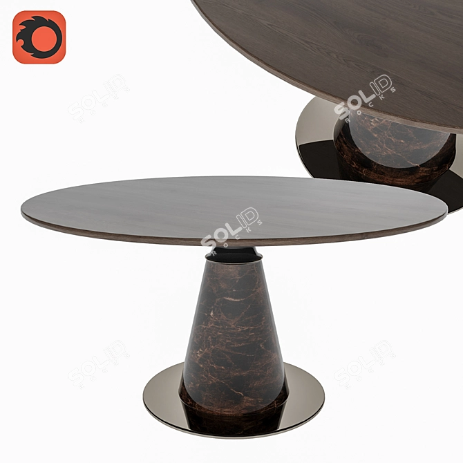 Sleek Savini Vogue Tables - Sophisticated Elegance 3D model image 1