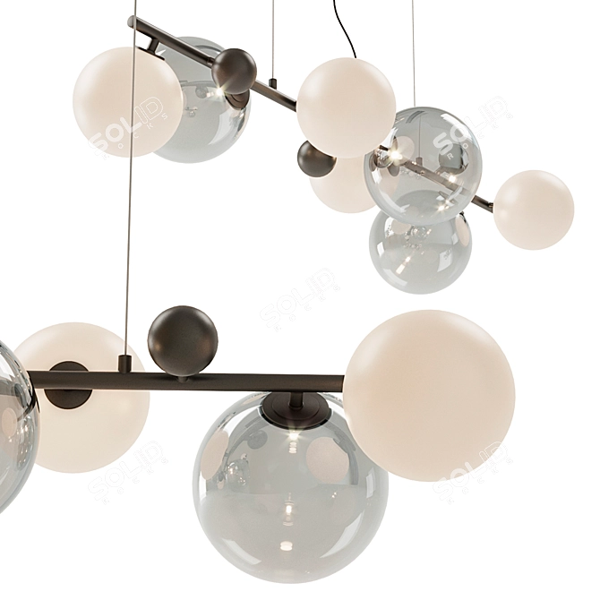 Bullesco AM.PM Glass and Metal Pendant Lights 3D model image 3
