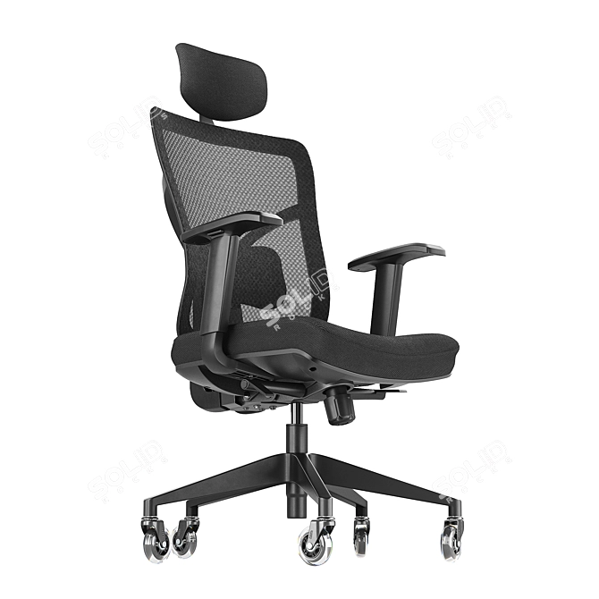 Title: ErgoMesh Office Chair: Ultimate Comfort 3D model image 1