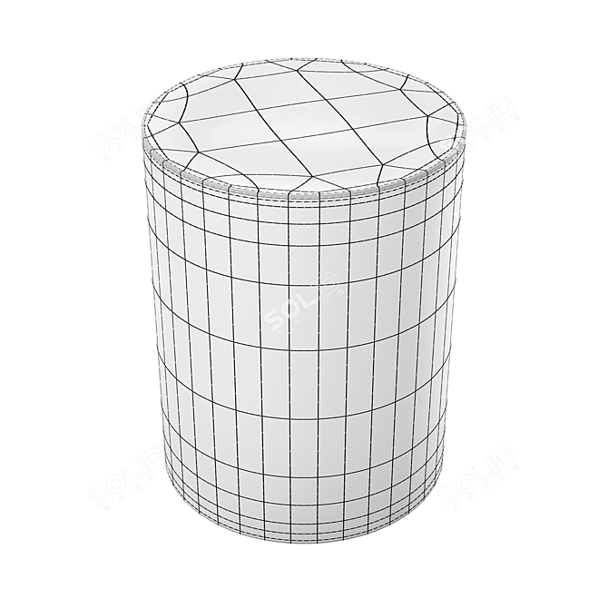 Boho Mosaic Stool 3D model image 3