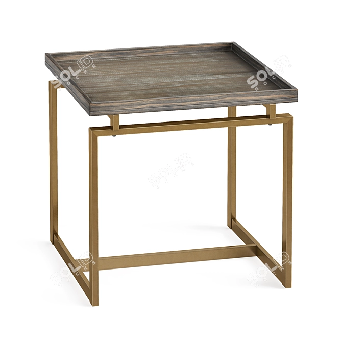 Biscayne Modern End Table 3D model image 2