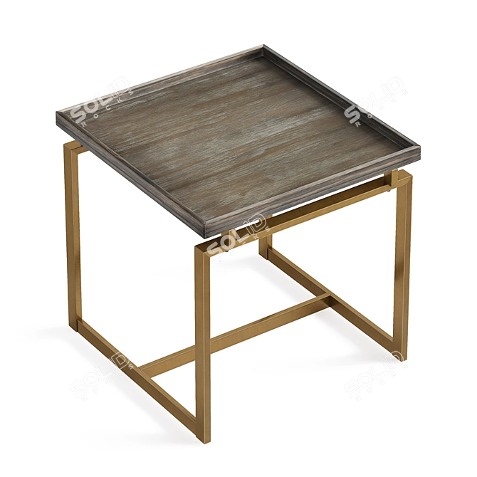 Biscayne Modern End Table 3D model image 3