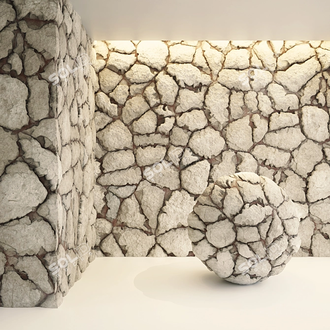 Rock Tiles: High-Resolution VRAY Ground & Wall Set 3D model image 2