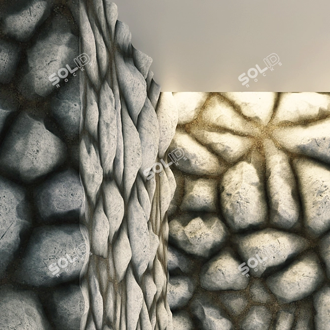 Rock PBR Ground & Wall Tiles 3D model image 3