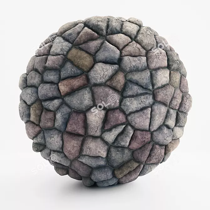 Modern Rock PBR Ground & Wall Tiles 3D model image 1