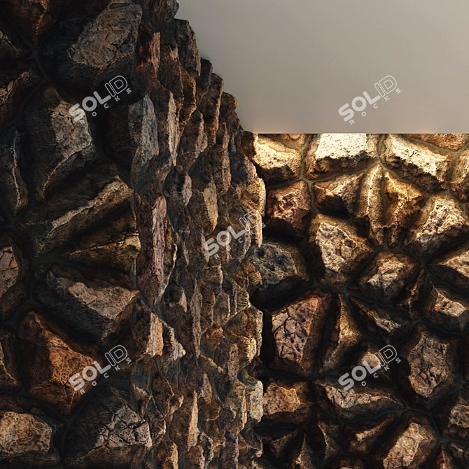 Rock PBR Ground & Wall Tiles 3D model image 3