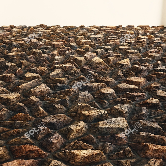 Rock PBR Ground & Wall Tiles 3D model image 4