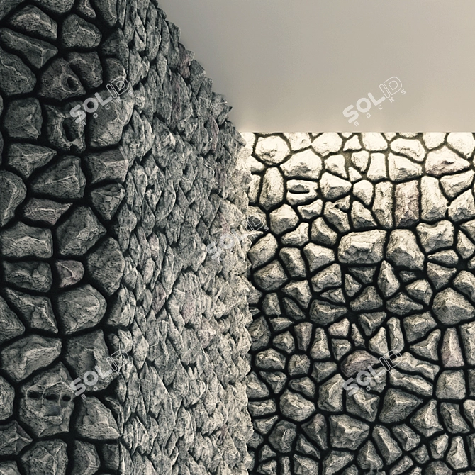 Rock PBR 4k Ground & Wall Tiles 3D model image 3
