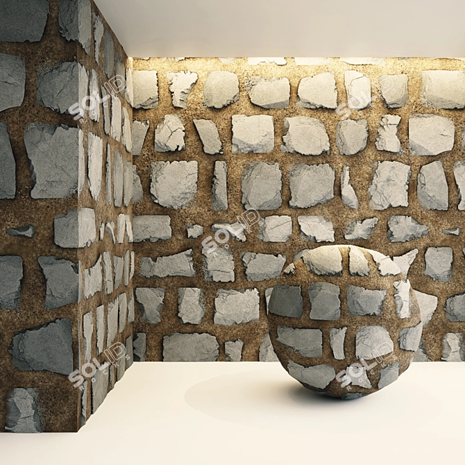 Rock PBR Ground & Wall Tiles 3D model image 2