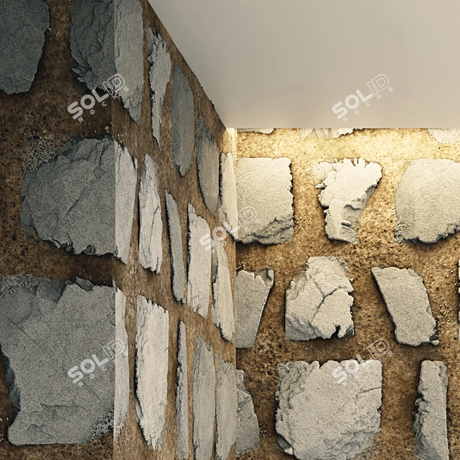 Rock PBR Ground & Wall Tiles 3D model image 3