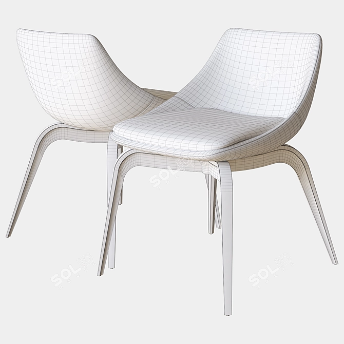 Elegant Penelope Chair: Porada 3D model image 3