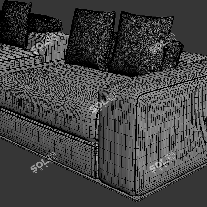 Luxury Fendi Casa Sofa: Belt Tight 3D model image 5