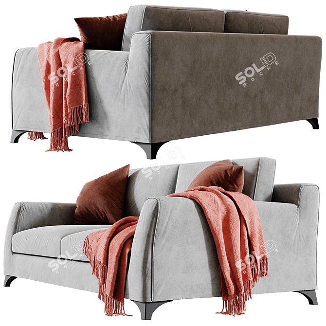 Modern Floyd Sofa Set: Perfect for Mr. & Mrs. 3D model image 4