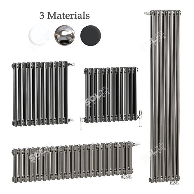  Elegant Heat: Zehnder Charleston Radiators 3D model image 1