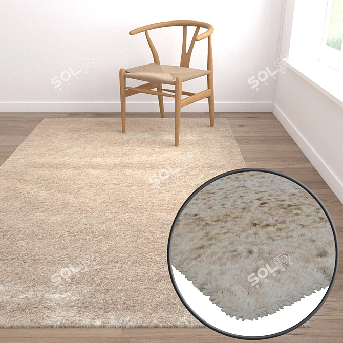 Luxury Carpet Set: High-Quality Textures for Close-up and Long-Distance Views 3D model image 5