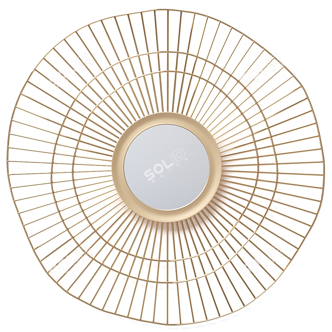 Brass Sun Mirror: SPYK 3D model image 1