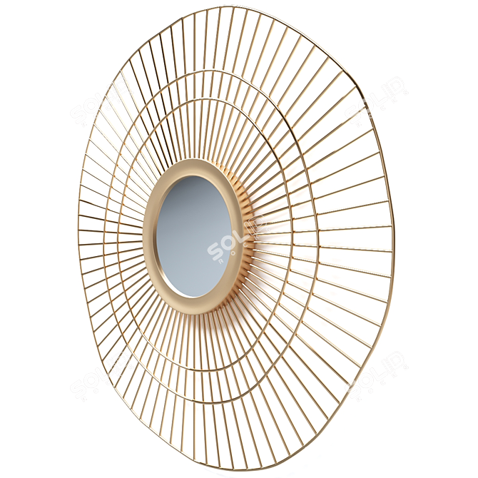 Brass Sun Mirror: SPYK 3D model image 2