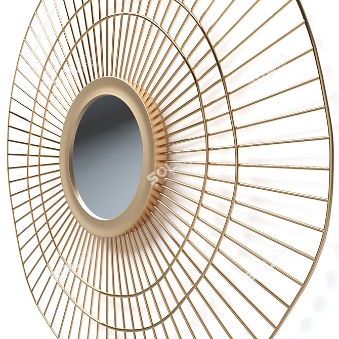 Brass Sun Mirror: SPYK 3D model image 3