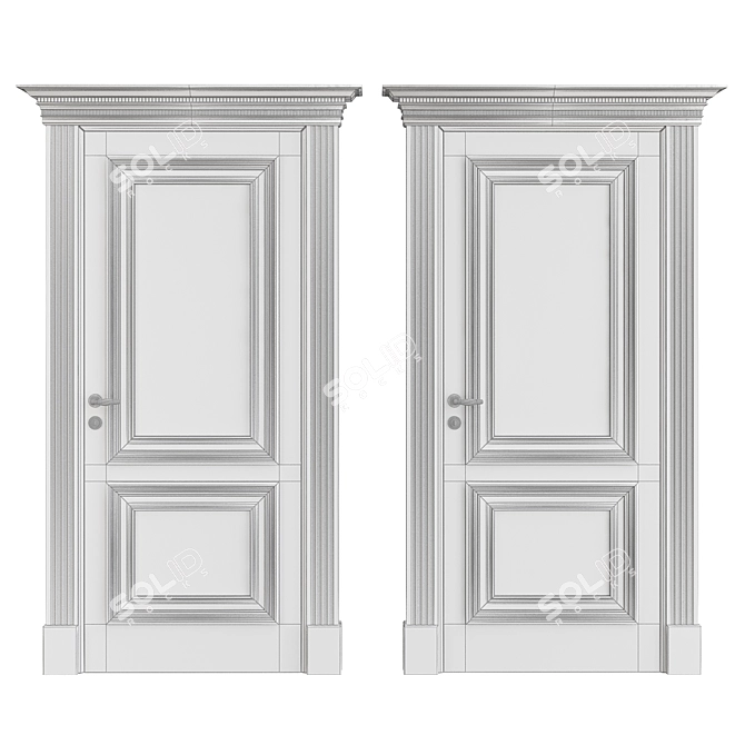 Modern Style Interior Doors 3D model image 2