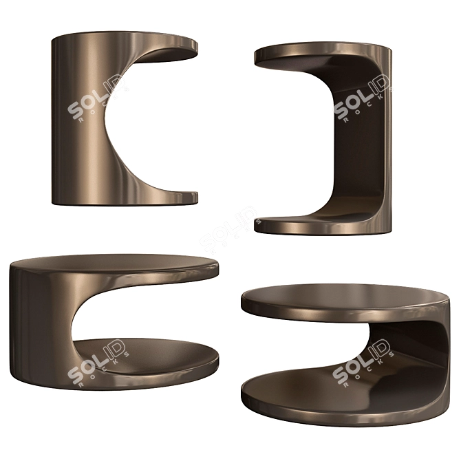 Modern Minimalist Coffee Table 3D model image 1