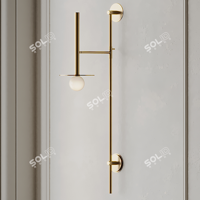 Pivoting Wall Sconce Nodes KC1031MBK 3D model image 3