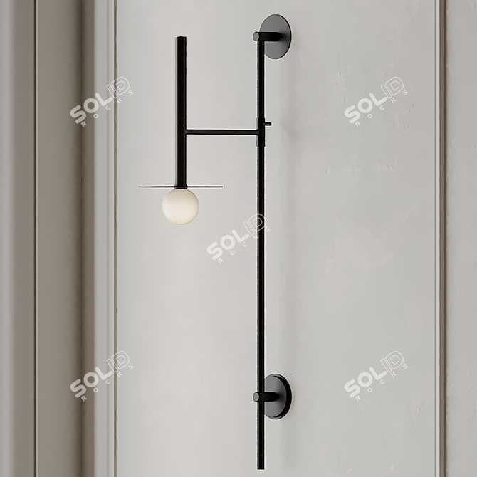 Pivoting Wall Sconce Nodes KC1031MBK 3D model image 4