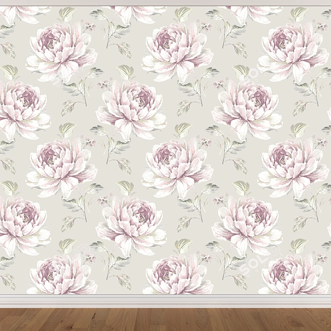 Seamless Wallpaper Set - 3 Colors 3D model image 2