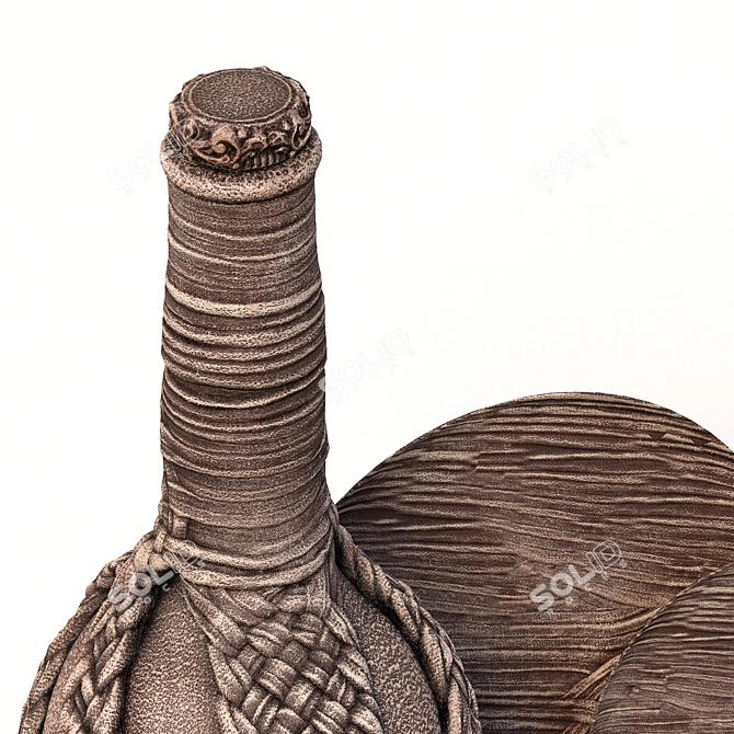 Handcrafted Decoupage Bottle | Svetlana R. 3D model image 4