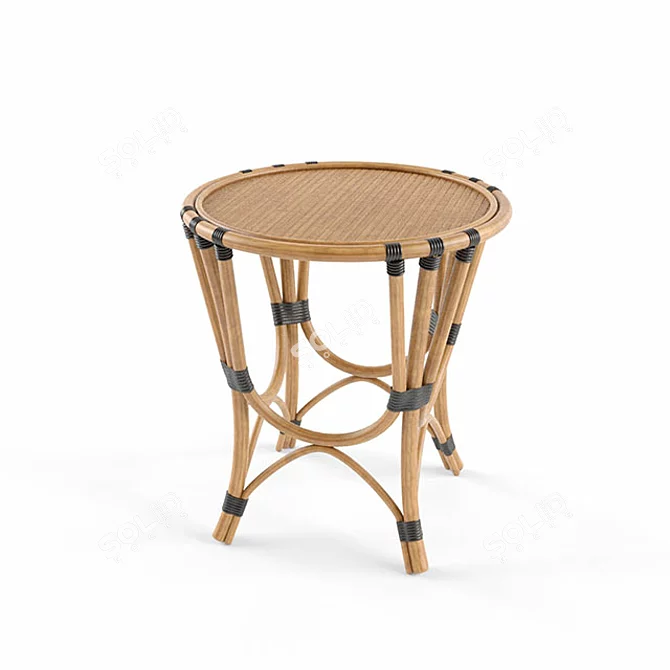 Natural Wood Dining Table 3D model image 1