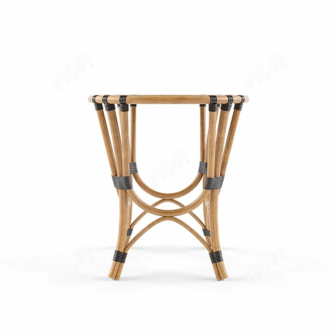 Natural Wood Dining Table 3D model image 3