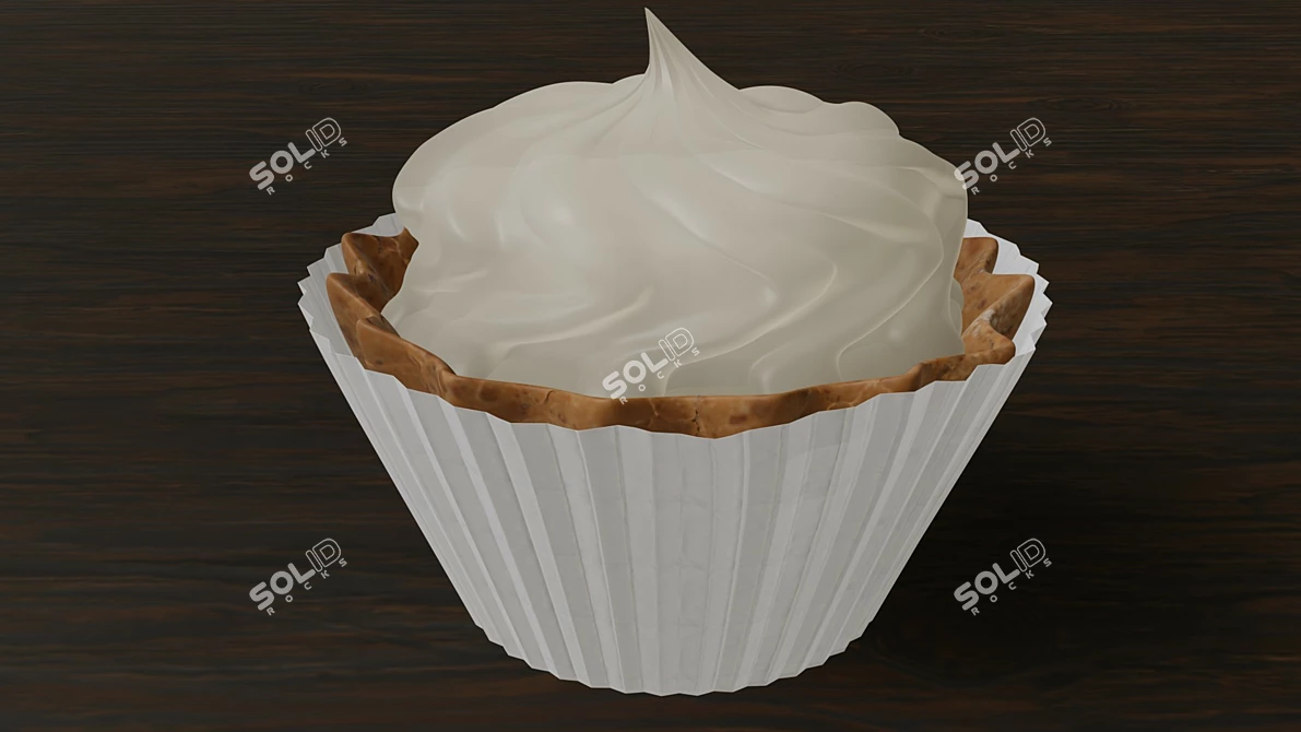 Sugar-Coated Cake Basket 3D model image 2