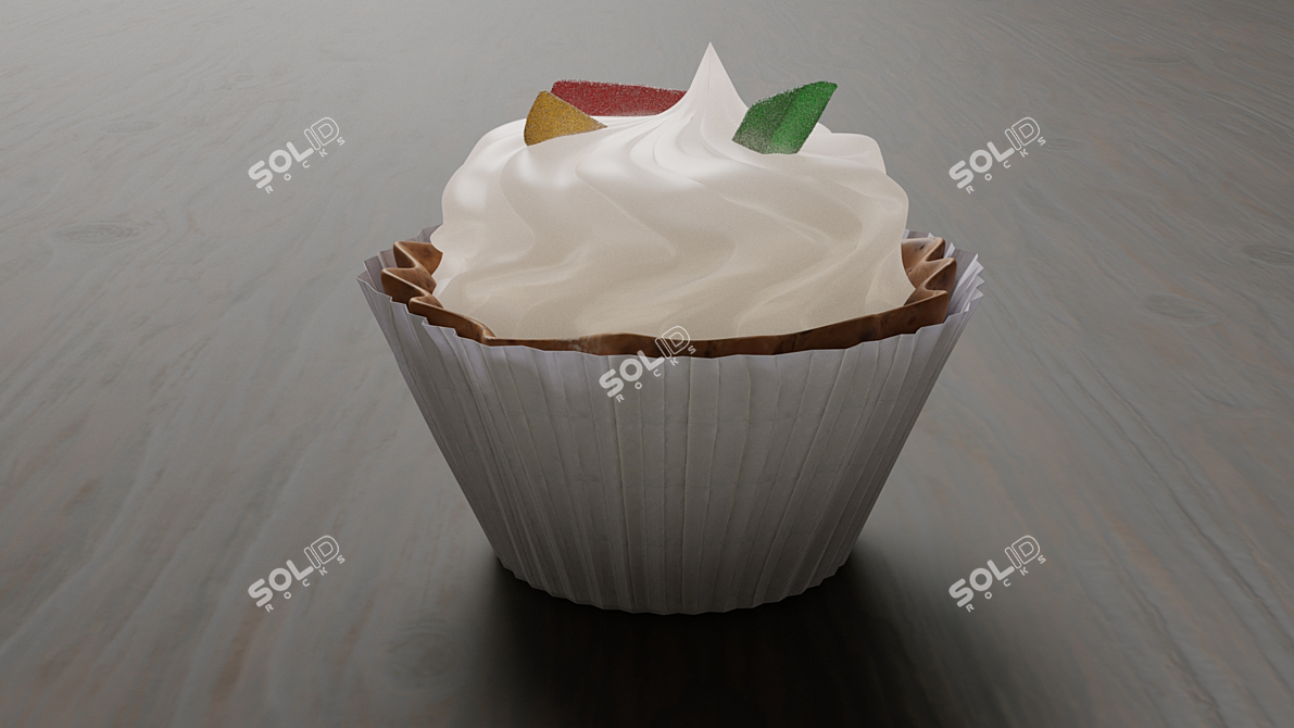 Sugar-Coated Cake Basket 3D model image 3