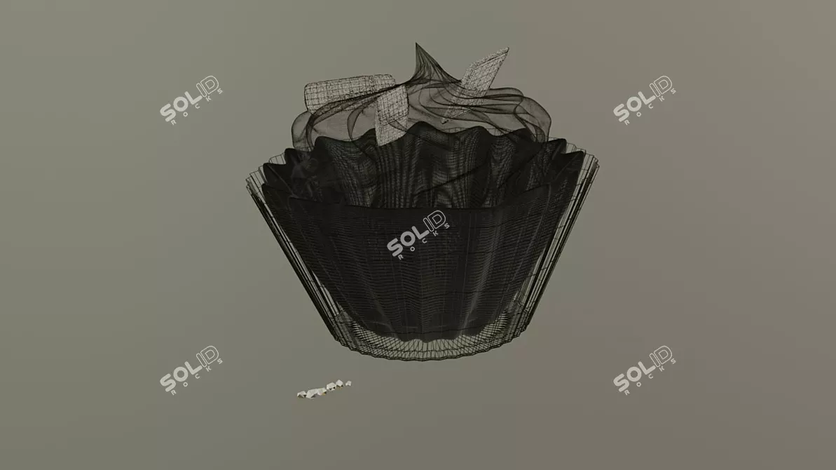 Sugar-Coated Cake Basket 3D model image 5