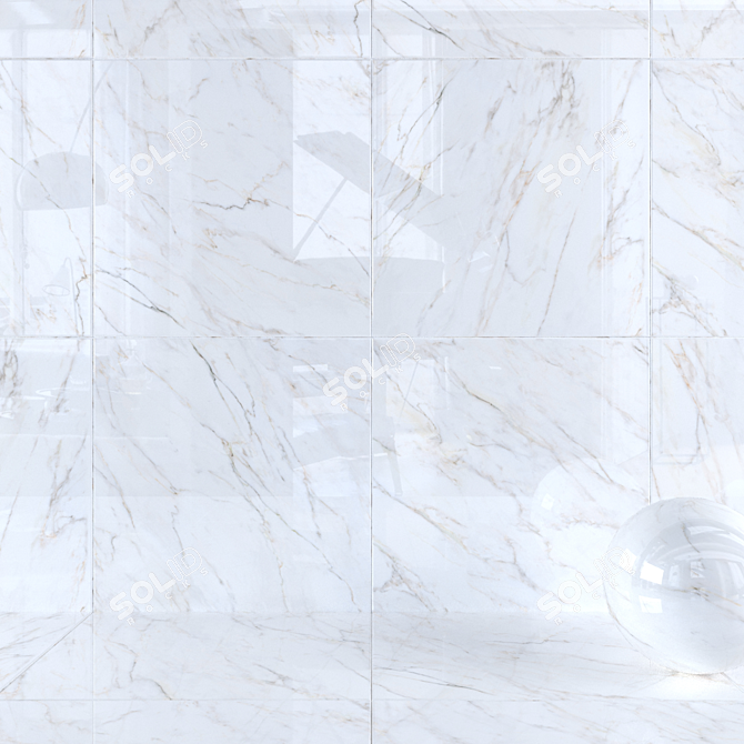 Gioia Gold Stone Wall Tiles 3D model image 1