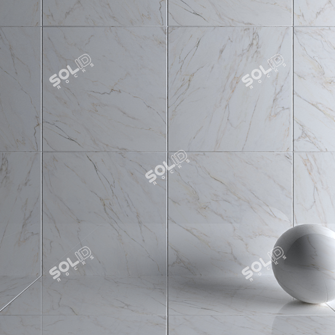 Gioia Gold Stone Wall Tiles 3D model image 3