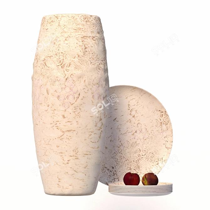 Handcrafted Decoupage Vase by Svetlana 3D model image 1