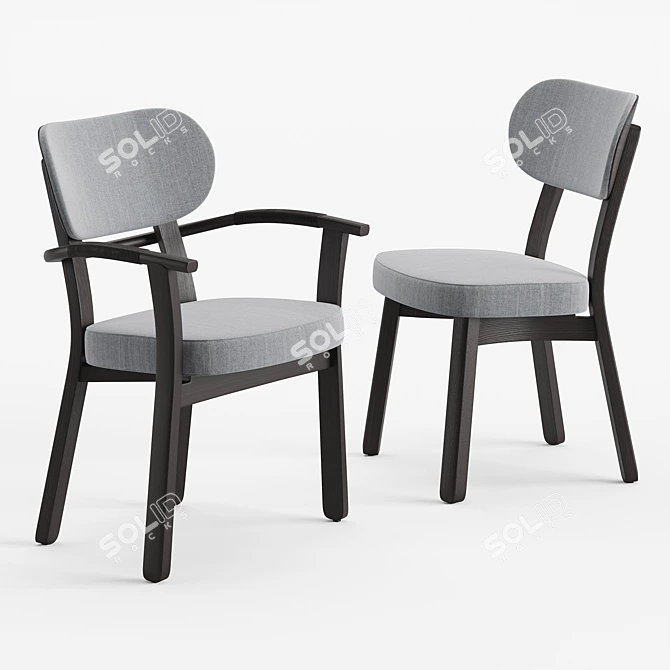 Elegant Porada Evelin Chair 3D model image 1