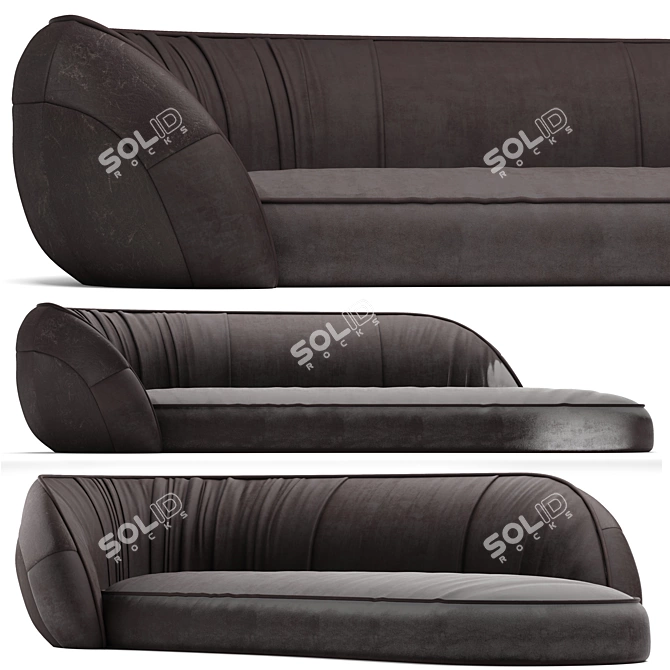 Elegant Leon Sofa by Baxter 3D model image 1