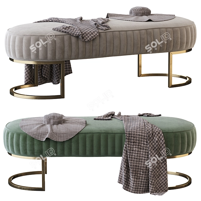 Signorini & Coco Bubble Bench: A Luxurious Seating Solution 3D model image 2