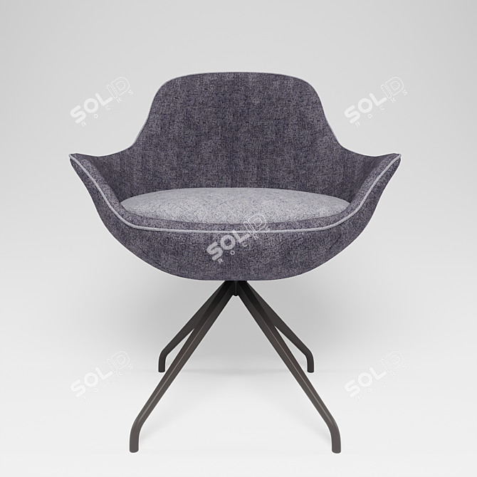 Modern Grey Armchair: Desondo's Indraft 3D model image 1