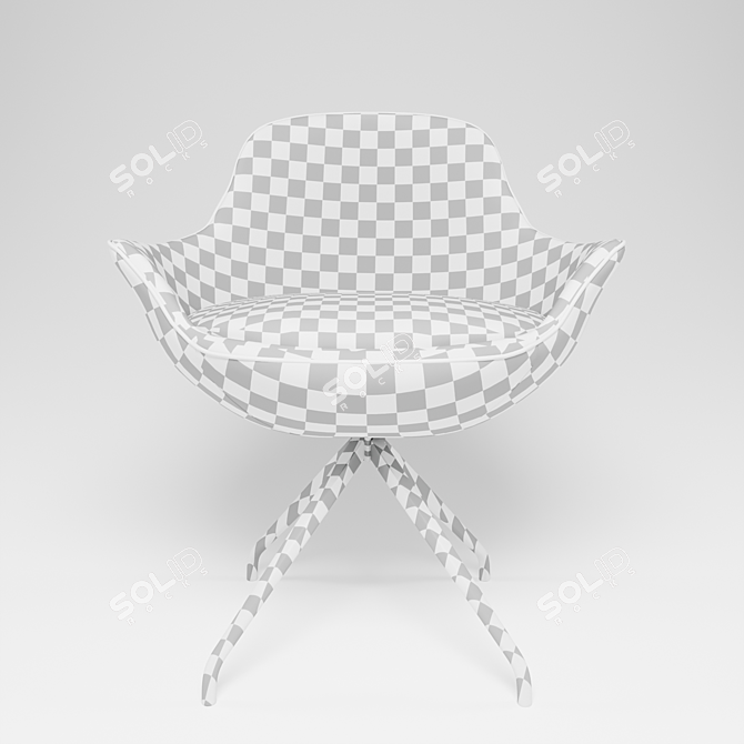 Modern Grey Armchair: Desondo's Indraft 3D model image 5