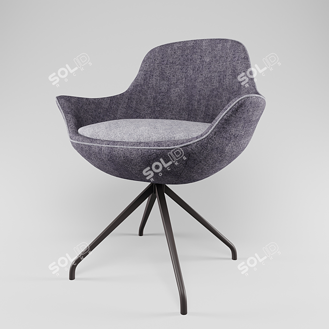 Modern Grey Armchair: Desondo's Indraft 3D model image 7