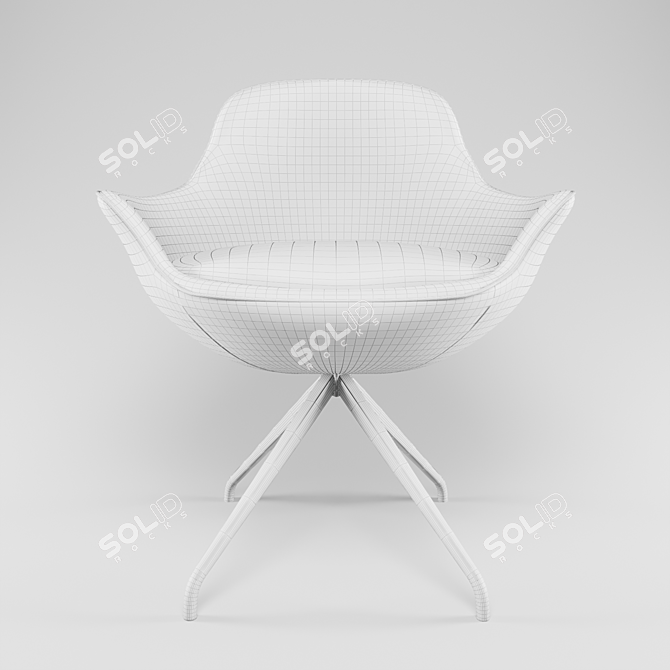 Modern Grey Armchair: Desondo's Indraft 3D model image 9
