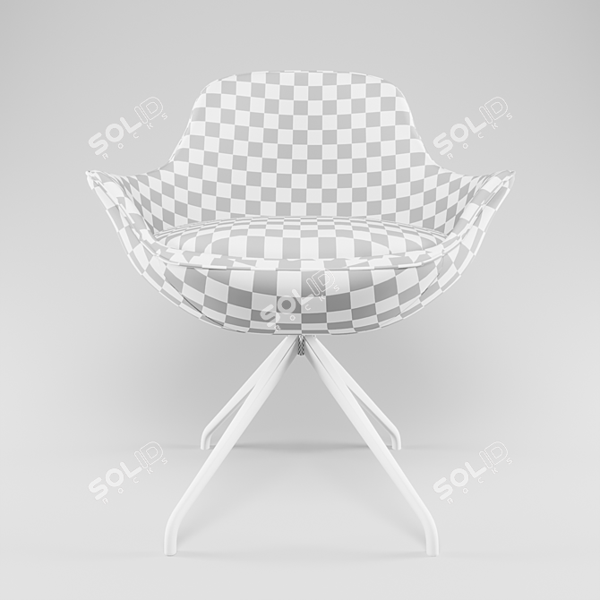 Modern Grey Armchair: Desondo's Indraft 3D model image 10